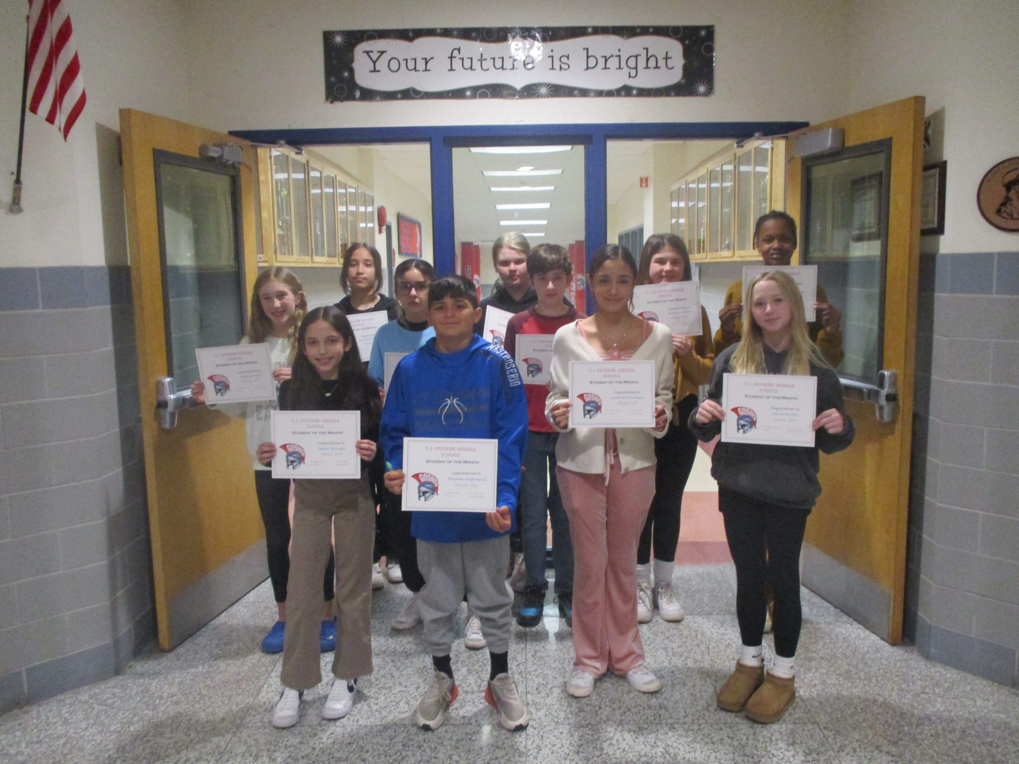 CJH names February Students of the Month - Goshen Central School District